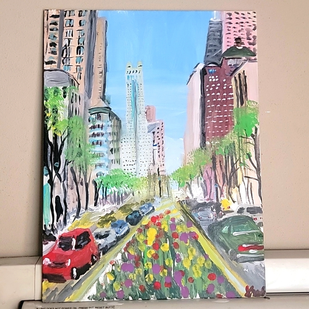 9x12 inch original acrylic painting on canvas board